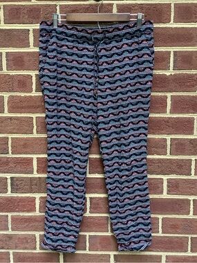 Old Navy Patterned Rayon Pants Lightweight Pull On Elastic Waist M